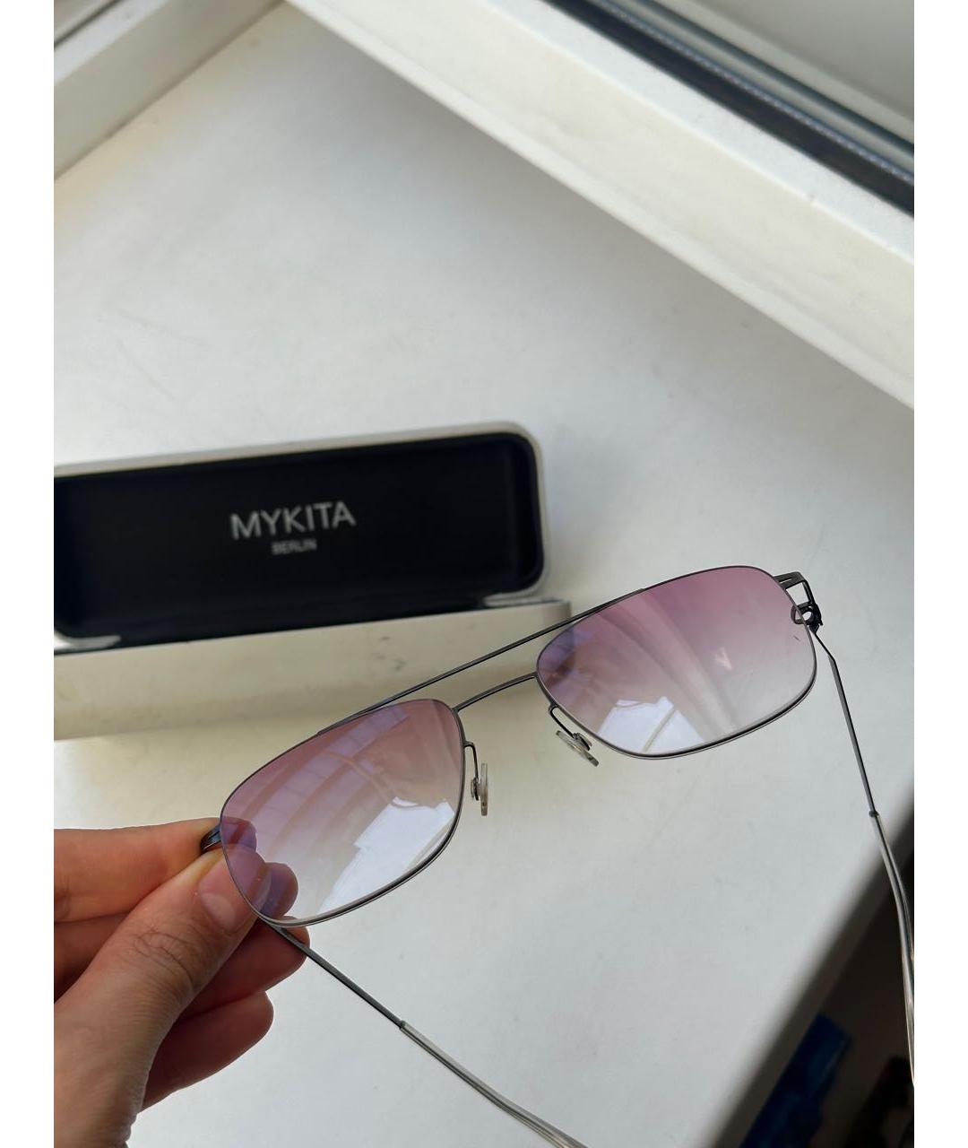 MYKITA Розовые металлические солнцезащитные очки, фото 6