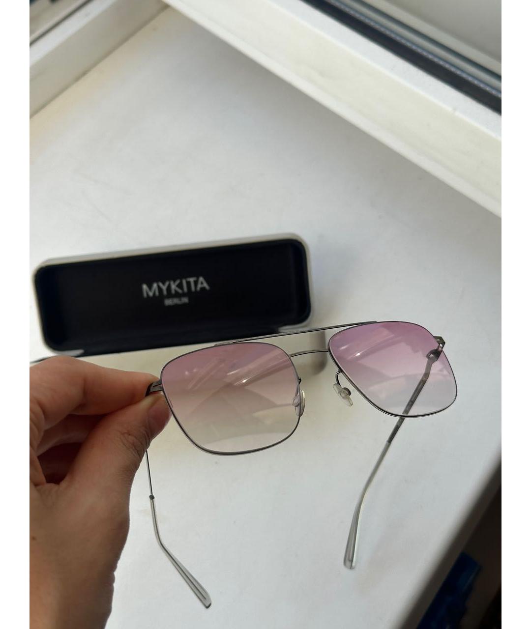 MYKITA Розовые металлические солнцезащитные очки, фото 7