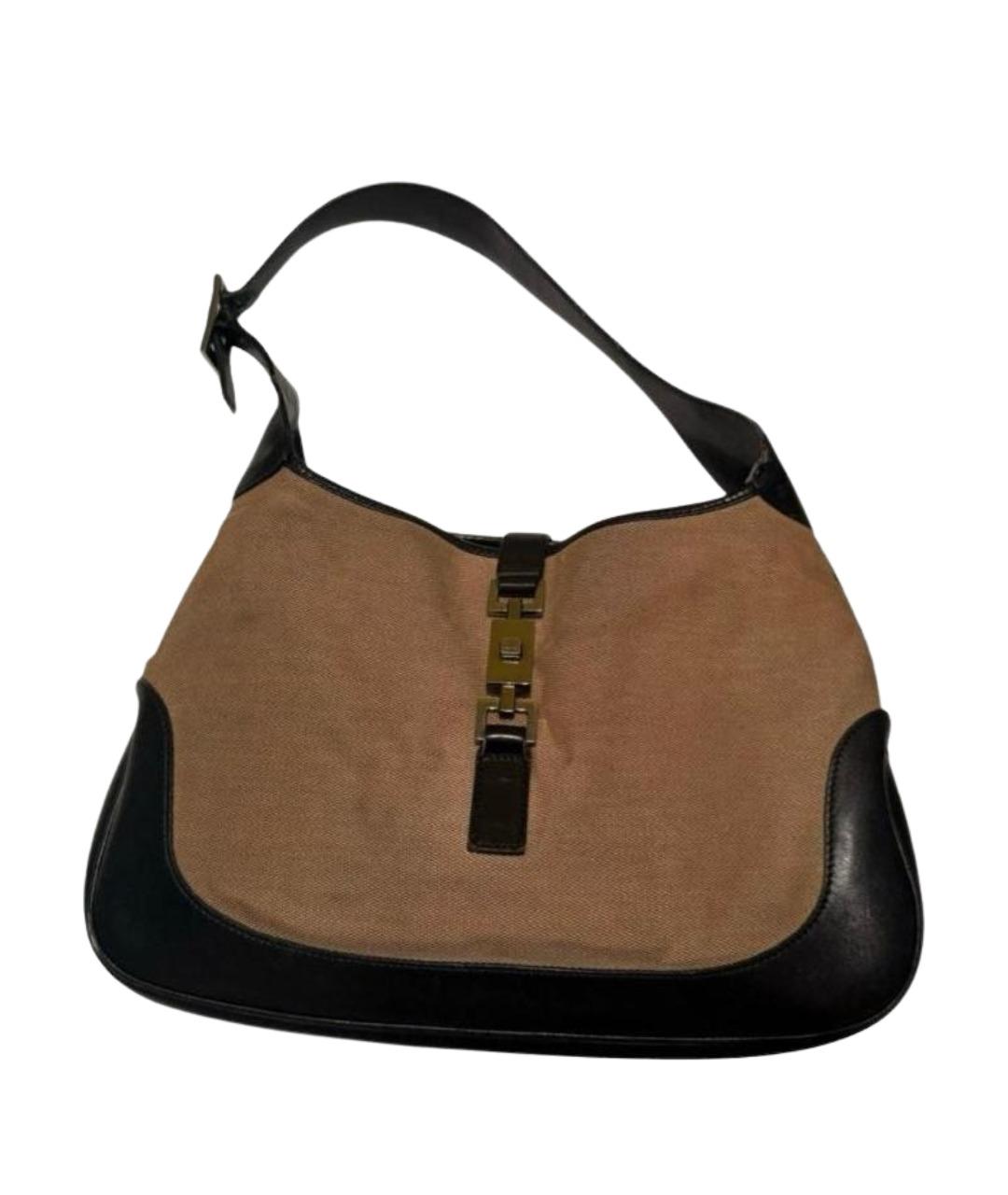 GUCCI Бежевая хлопковая сумка тоут, фото 1