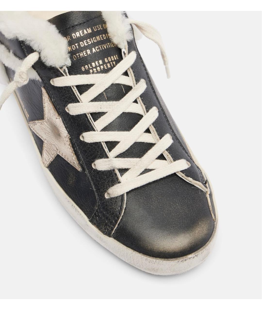 GOLDEN GOOSE Черные кожаные кеды, фото 3