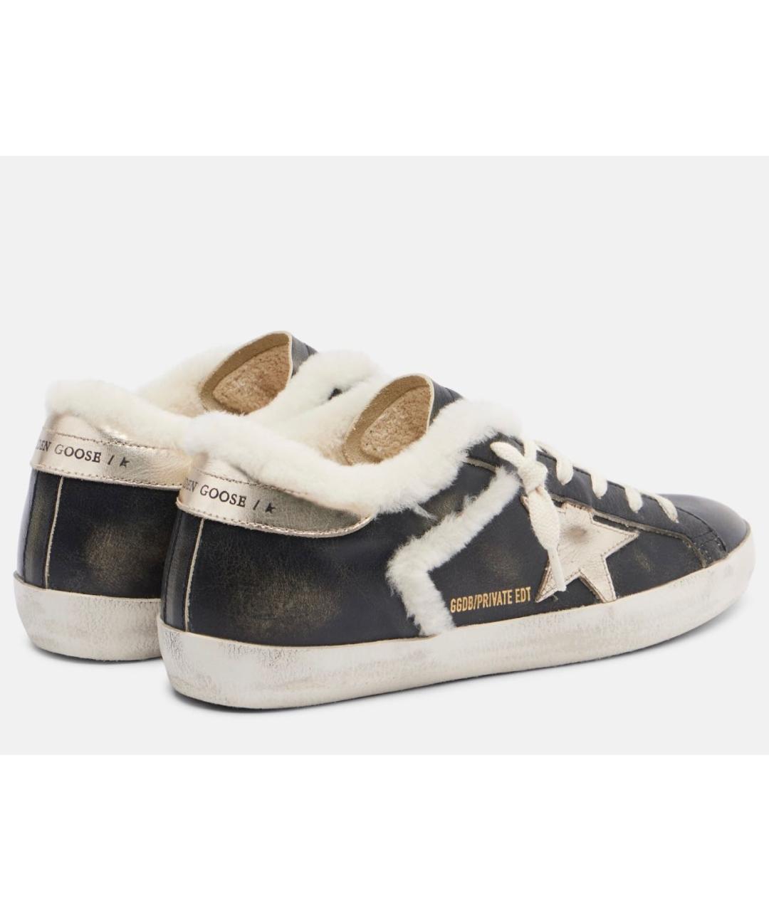 GOLDEN GOOSE Черные кожаные кеды, фото 4