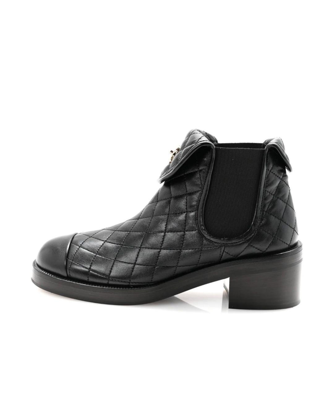 CHANEL Черные кожаные ботинки, фото 7