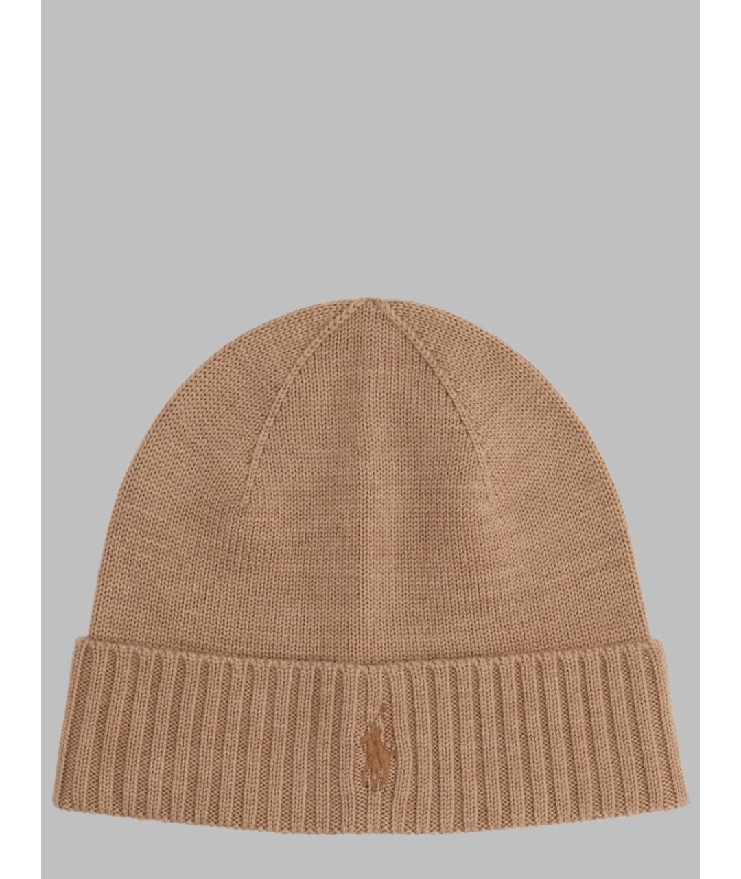 POLO RALPH LAUREN Бежевая шерстяная шапка, фото 3