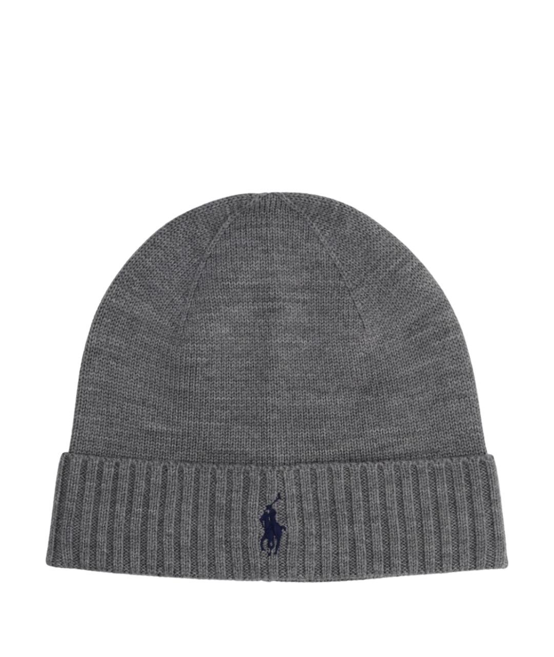 POLO RALPH LAUREN Серая шерстяная шапка, фото 1