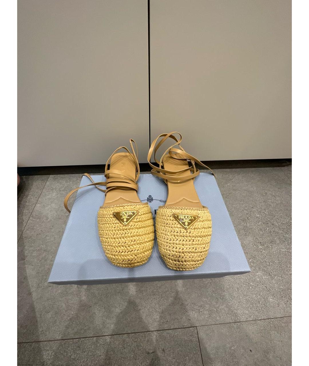 PRADA Бежевые сабо, фото 2