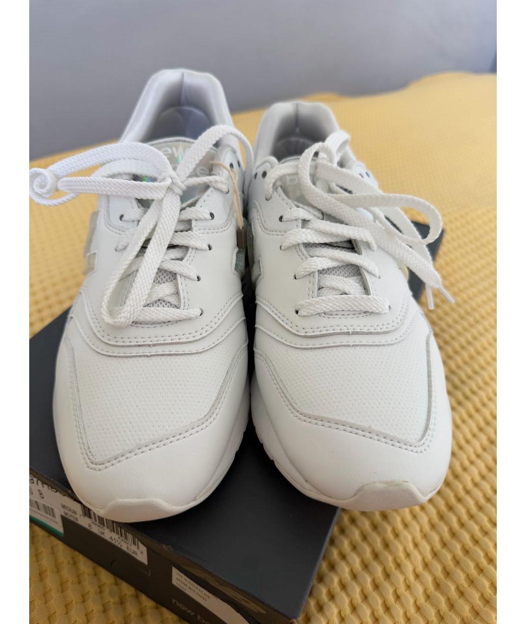 NEW BALANCE Белые кожаные кроссовки, фото 2