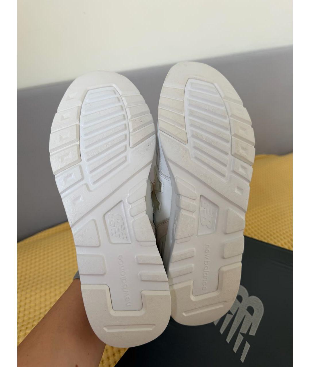 NEW BALANCE Белые кожаные кроссовки, фото 4