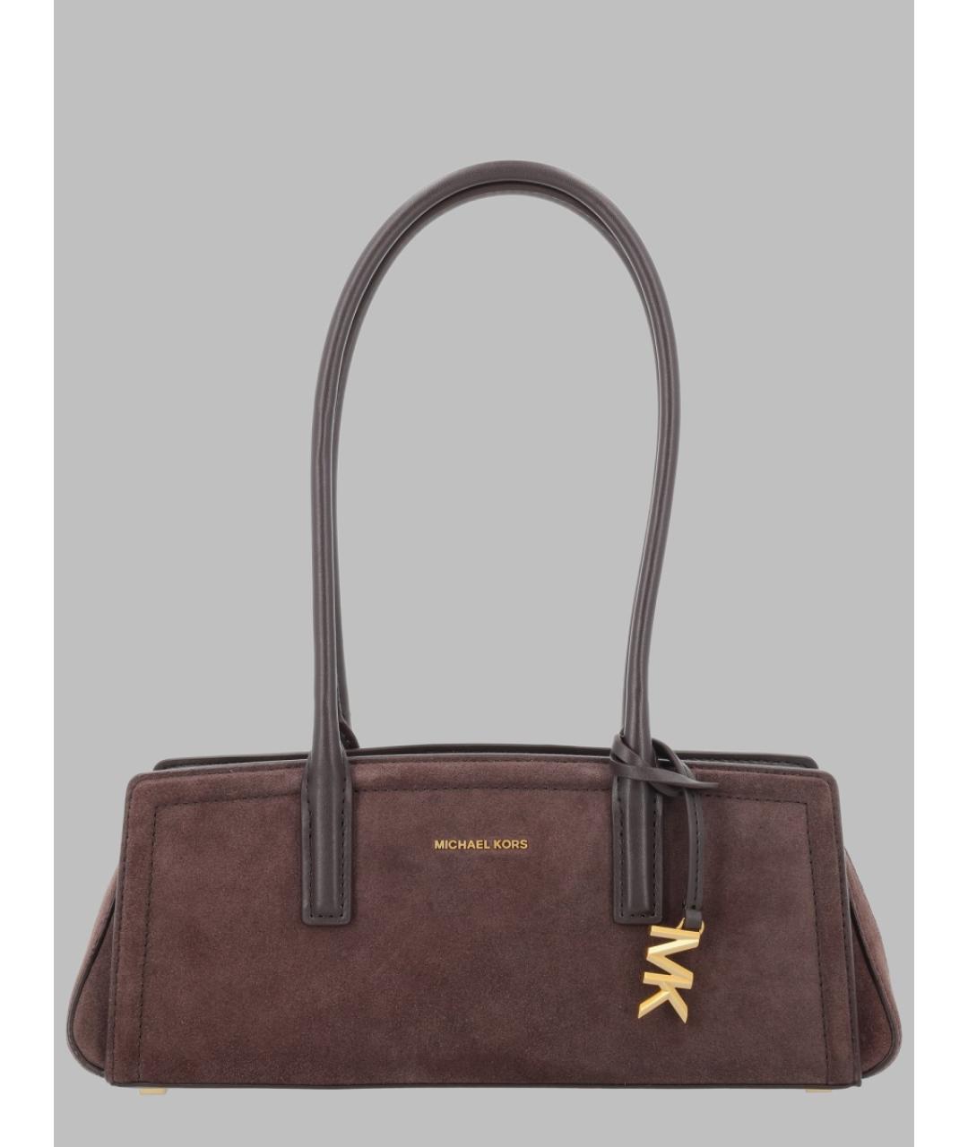 MICHAEL KORS Коричневая кожаная сумка через плечо, фото 3