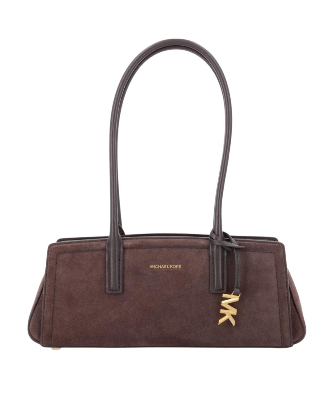 MICHAEL KORS Коричневая кожаная сумка через плечо, фото 4