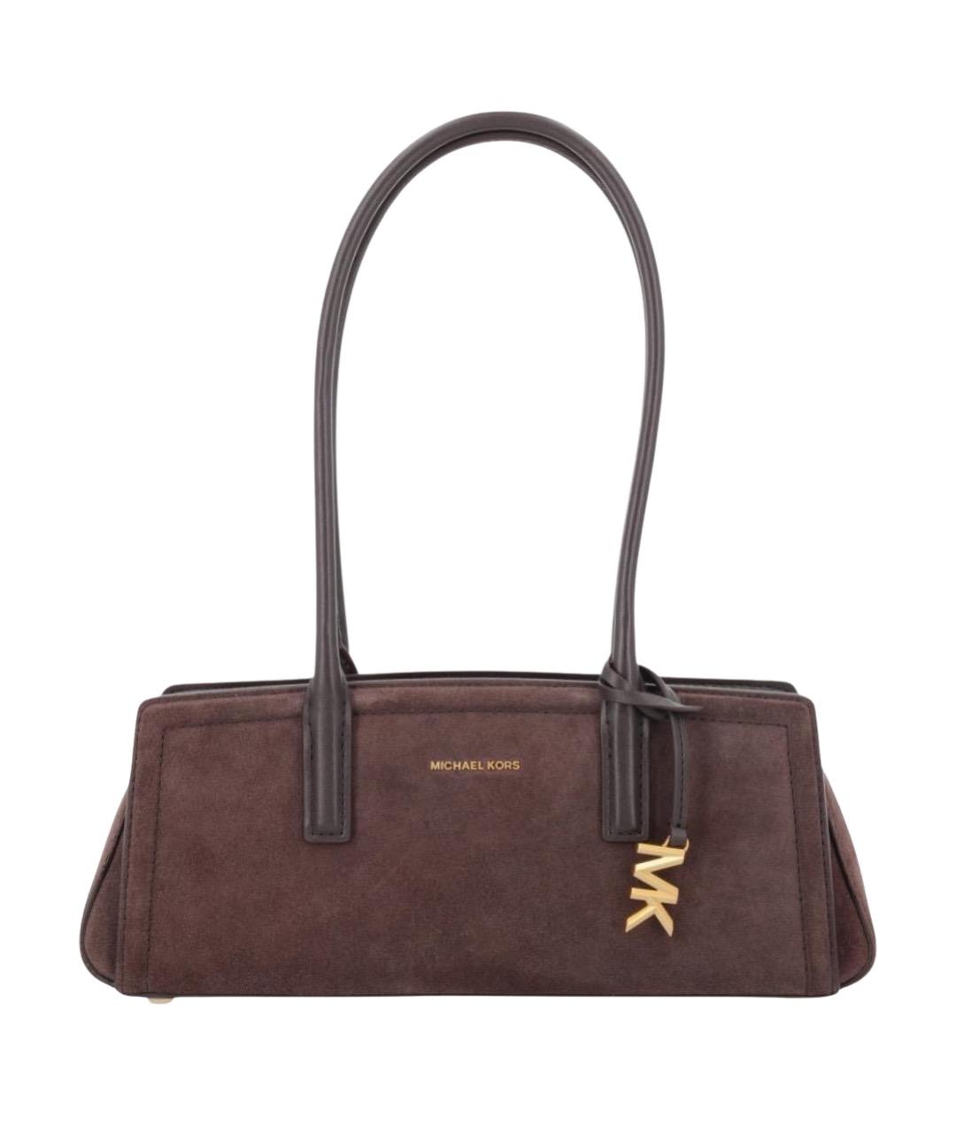 MICHAEL KORS Коричневая кожаная сумка через плечо, фото 1