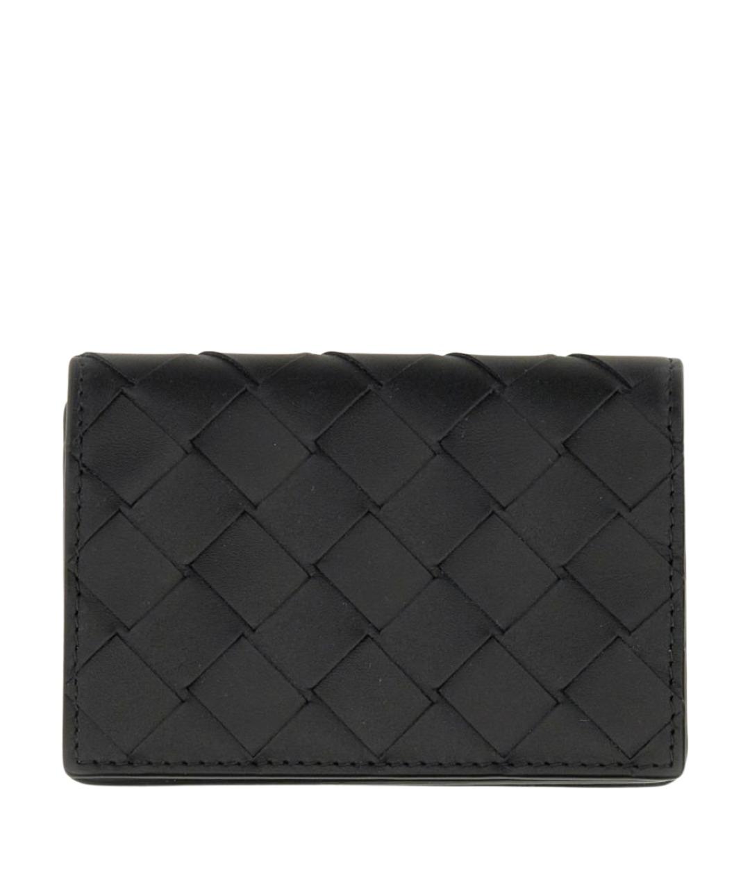BOTTEGA VENETA Черный кожаный кошелек, фото 1