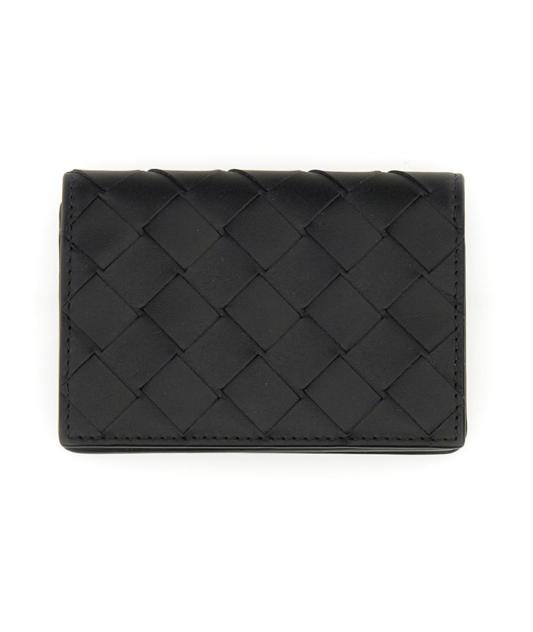 BOTTEGA VENETA Черный кожаный кошелек, фото 3