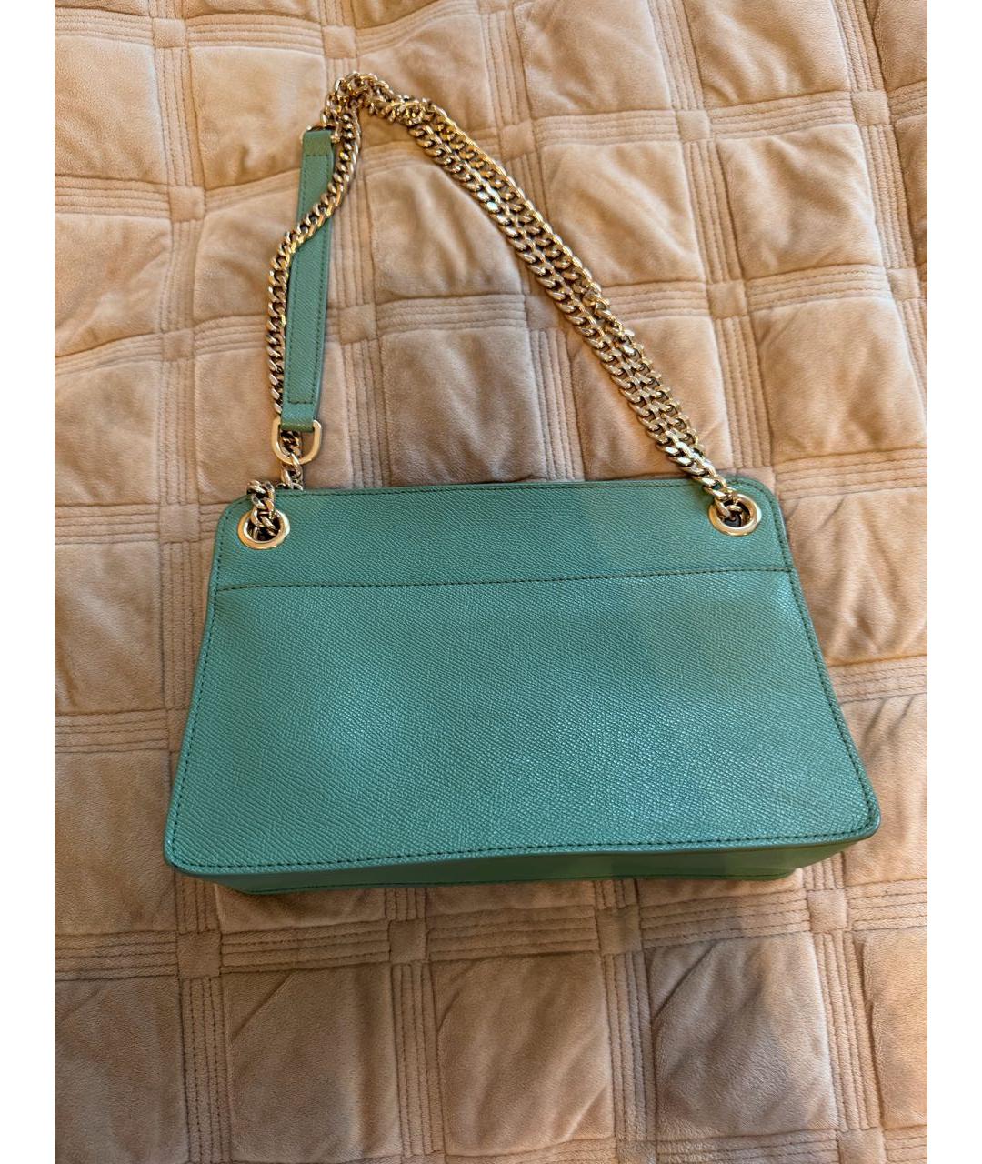 FURLA Зеленая кожаная сумка через плечо, фото 3
