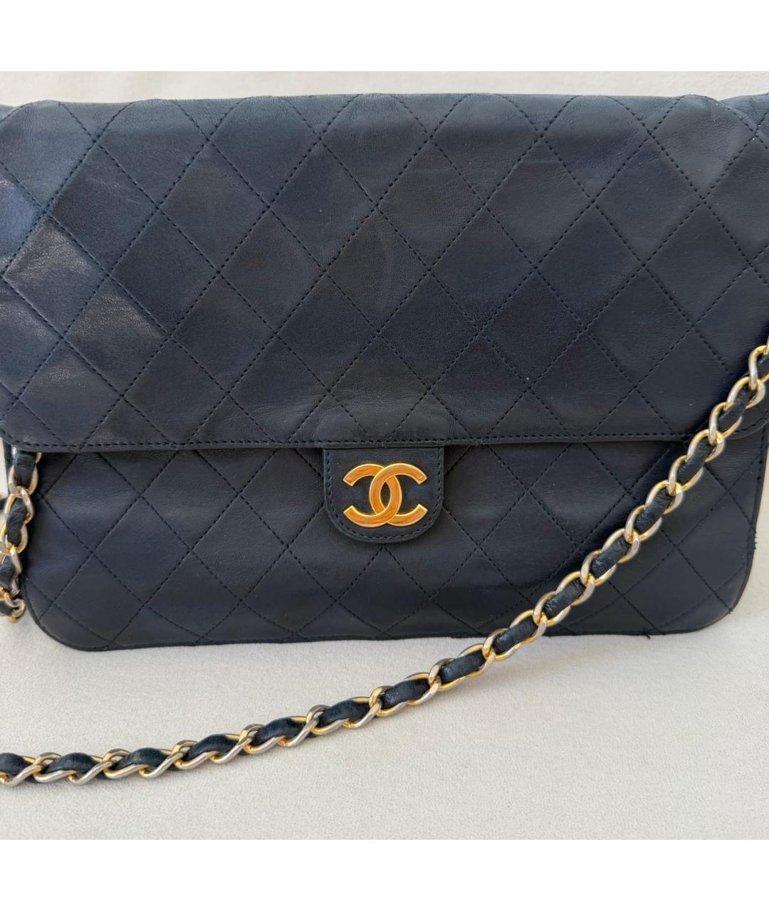 CHANEL Черная кожаная сумка через плечо, фото 4