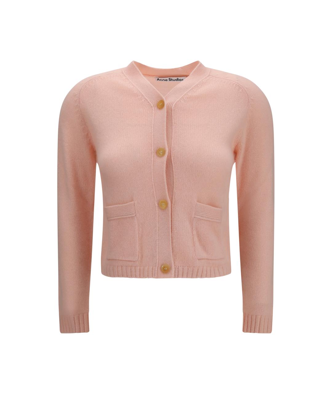 ACNE STUDIOS Розовый кашемировый кардиган, фото 4