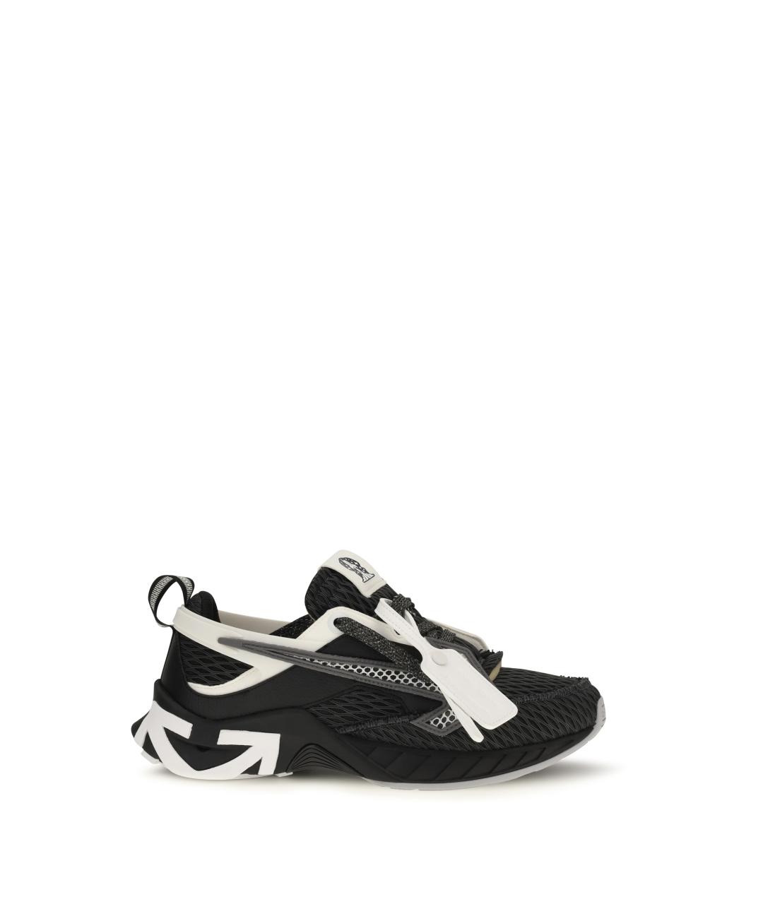 OFF-WHITE Черные синтетические низкие кроссовки / кеды, фото 1
