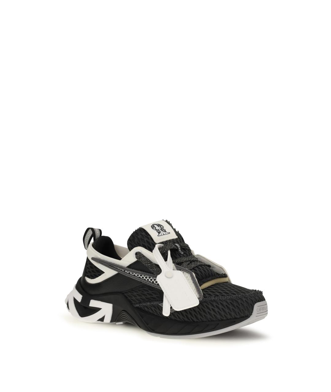 OFF-WHITE Черные синтетические низкие кроссовки / кеды, фото 2