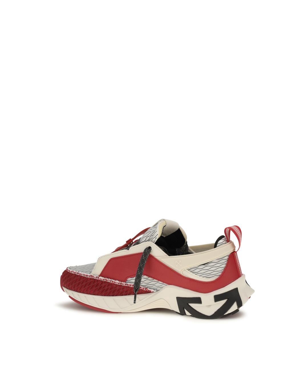 OFF-WHITE Красные синтетические низкие кроссовки / кеды, фото 3