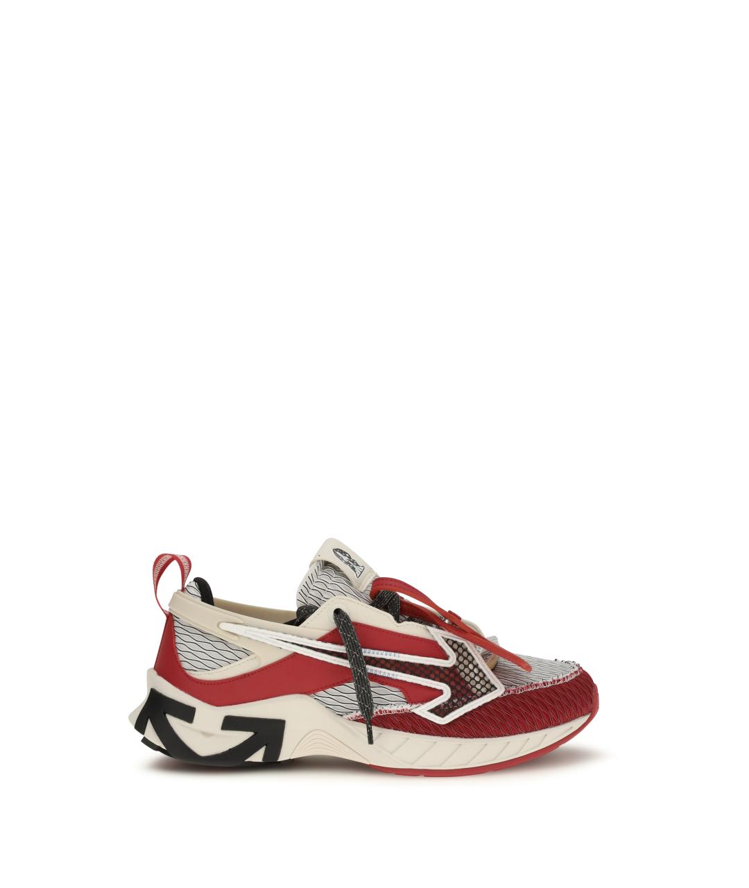 OFF-WHITE Красные синтетические низкие кроссовки / кеды, фото 1