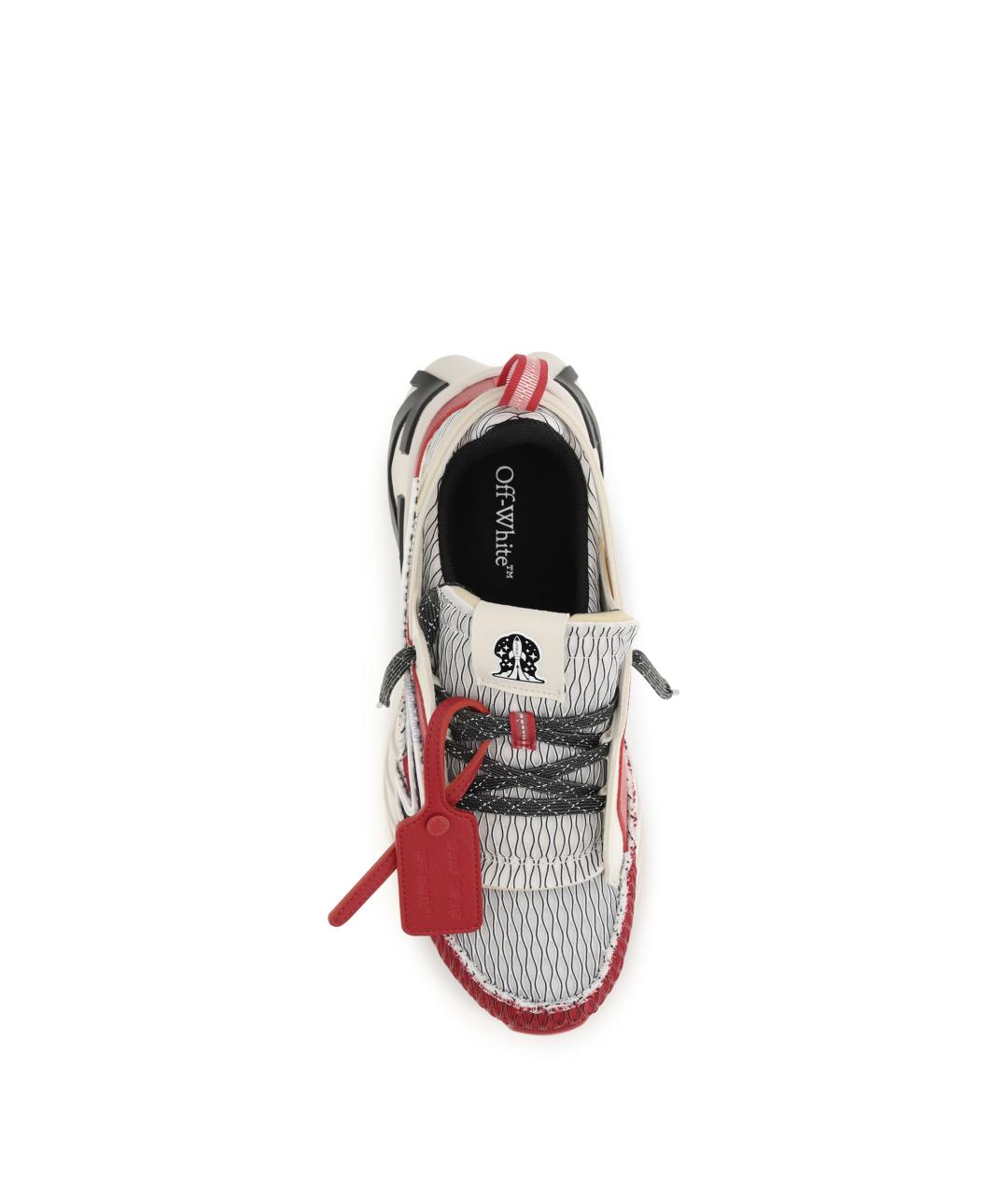 OFF-WHITE Красные синтетические низкие кроссовки / кеды, фото 4