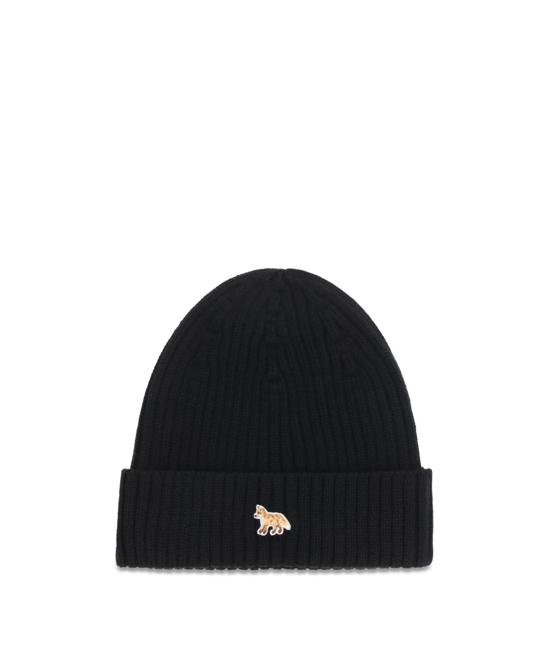 MAISON KITSUNE Черная шерстяная шапка, фото 1