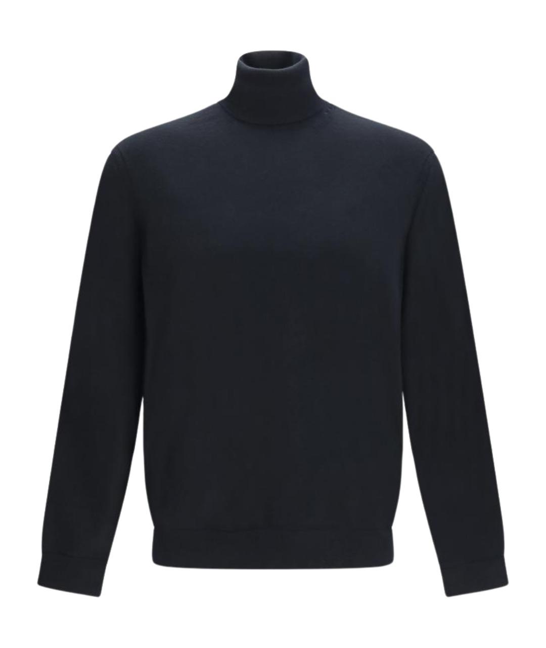 ZEGNA Черный кашемировый джемпер / свитер, фото 1