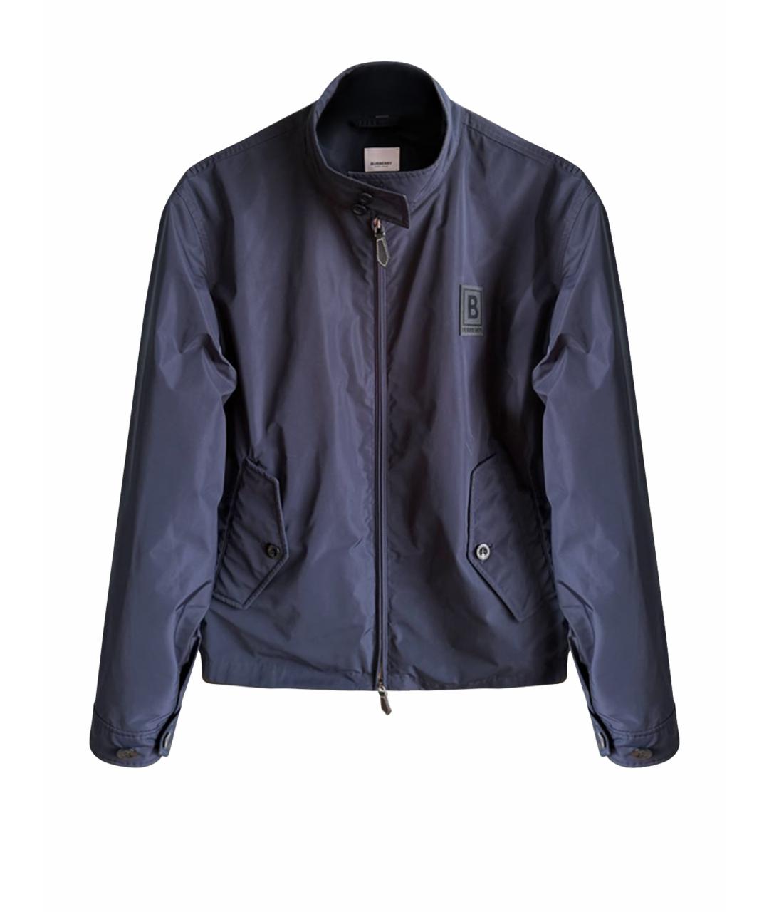 BURBERRY Темно-синяя нейлоновая куртка, фото 1
