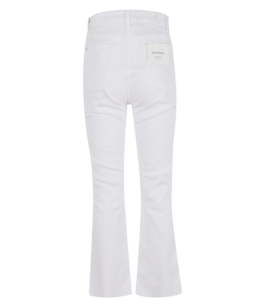 7 FOR ALL MANKIND Белые хлопко-эластановые джинсы клеш, фото 2