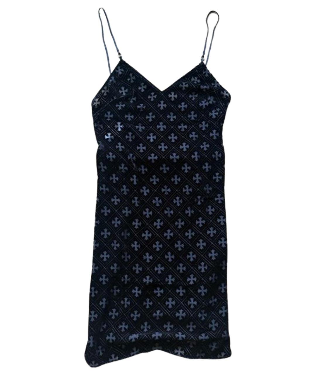 CHROME HEARTS Черное вискозное повседневное платье, фото 1