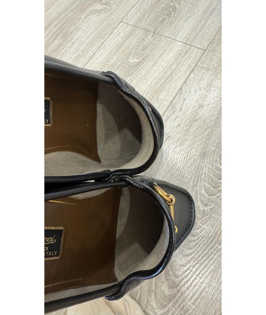 GUCCI Черные кожаные лоферы, фото 7