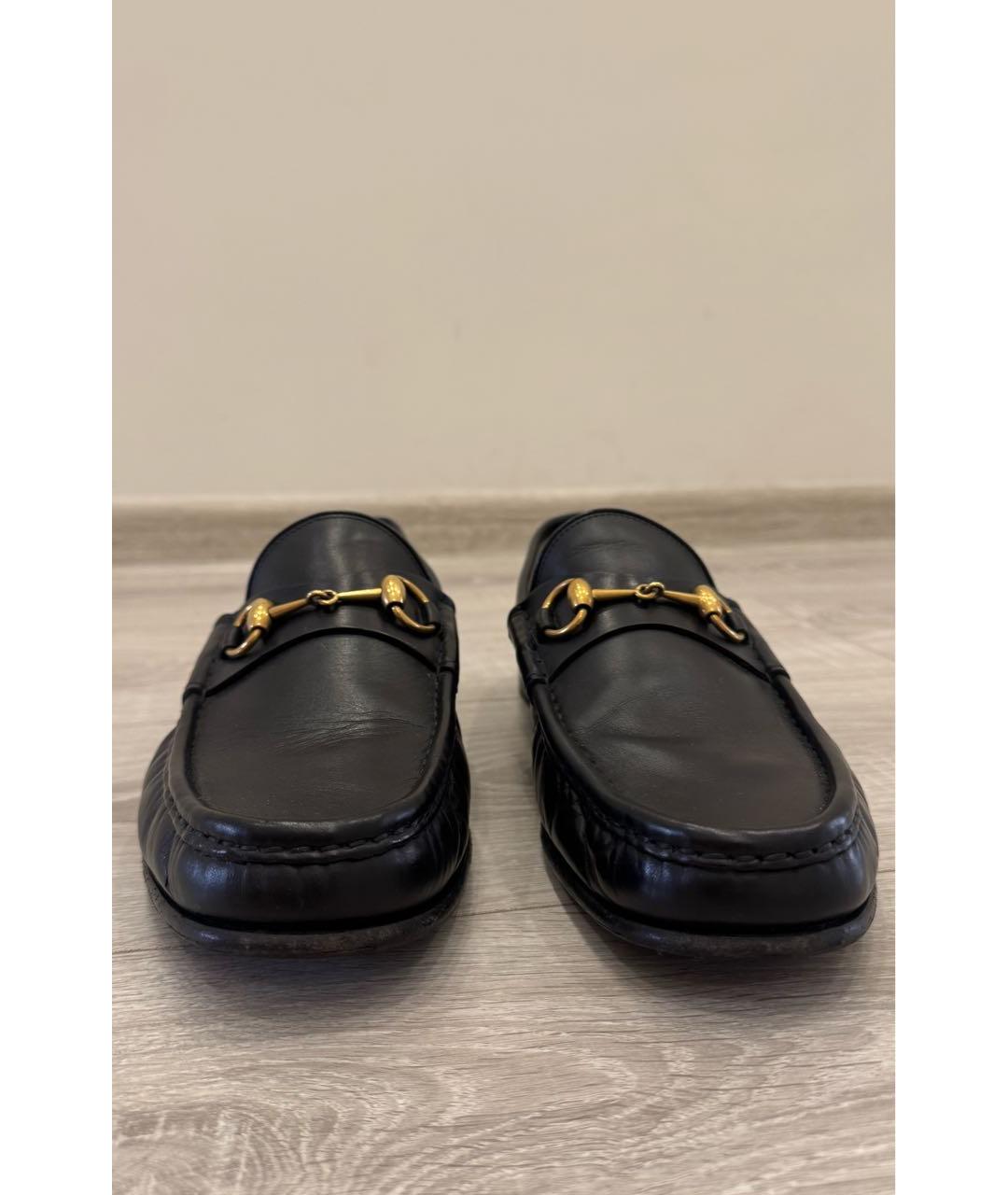 GUCCI Черные кожаные лоферы, фото 2