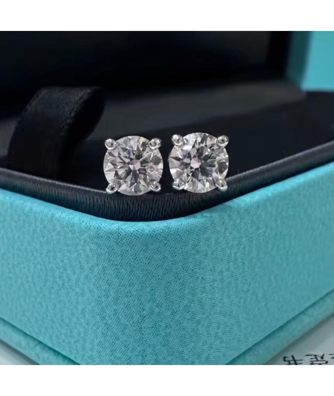 TIFFANY&CO Серебряные платиновые серьги, фото 6