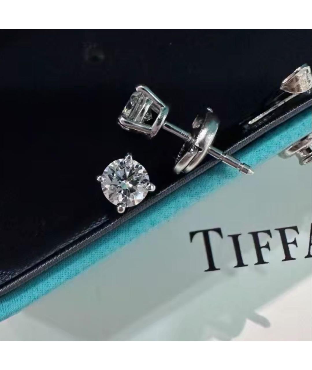 TIFFANY&CO Серебряные платиновые серьги, фото 2