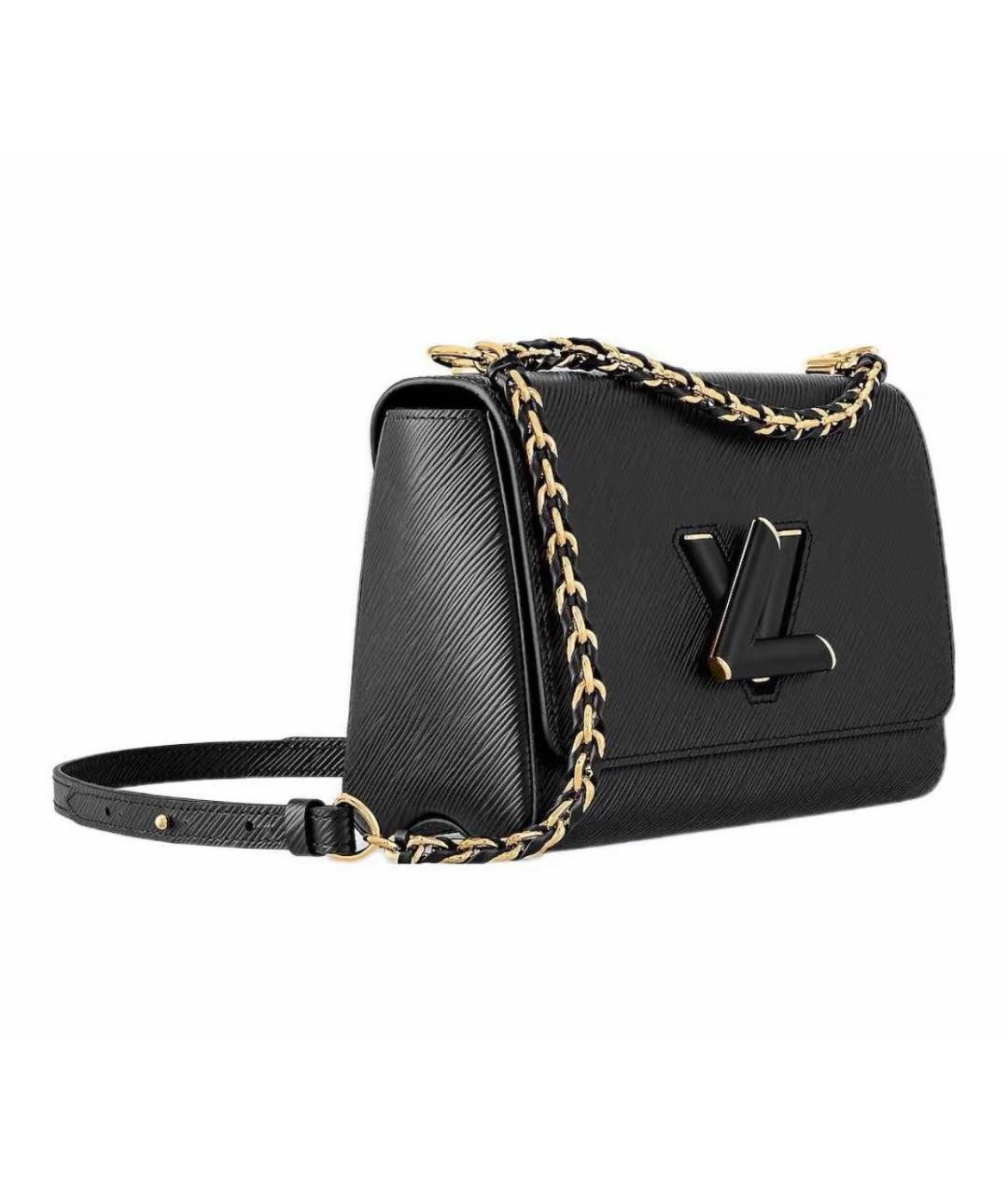 LOUIS VUITTON Черная кожаная сумка через плечо, фото 2
