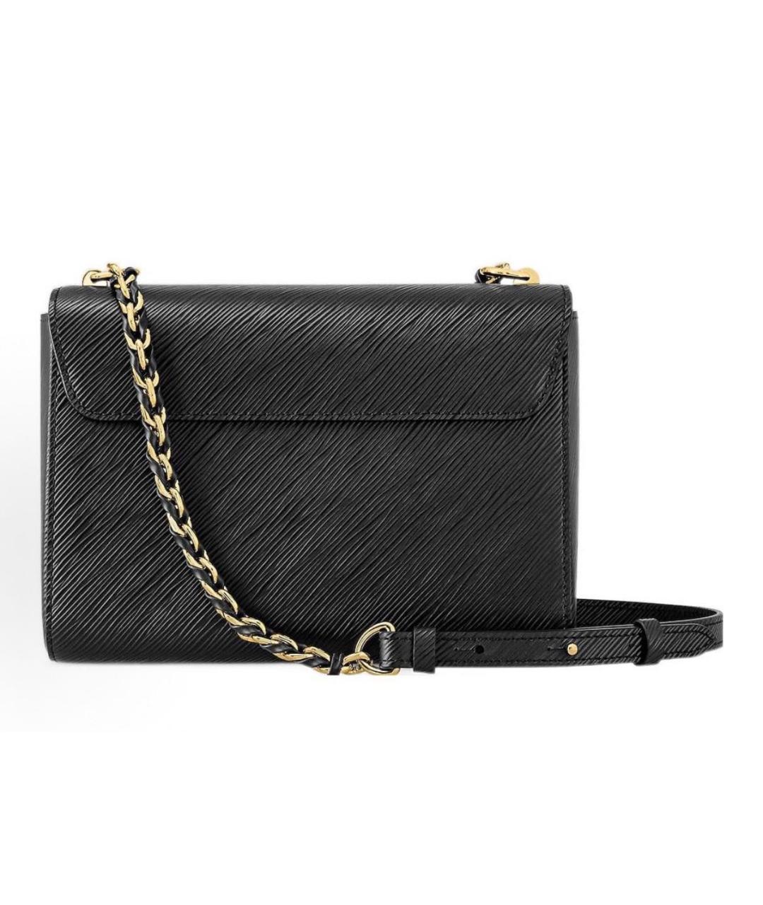LOUIS VUITTON Черная кожаная сумка через плечо, фото 3