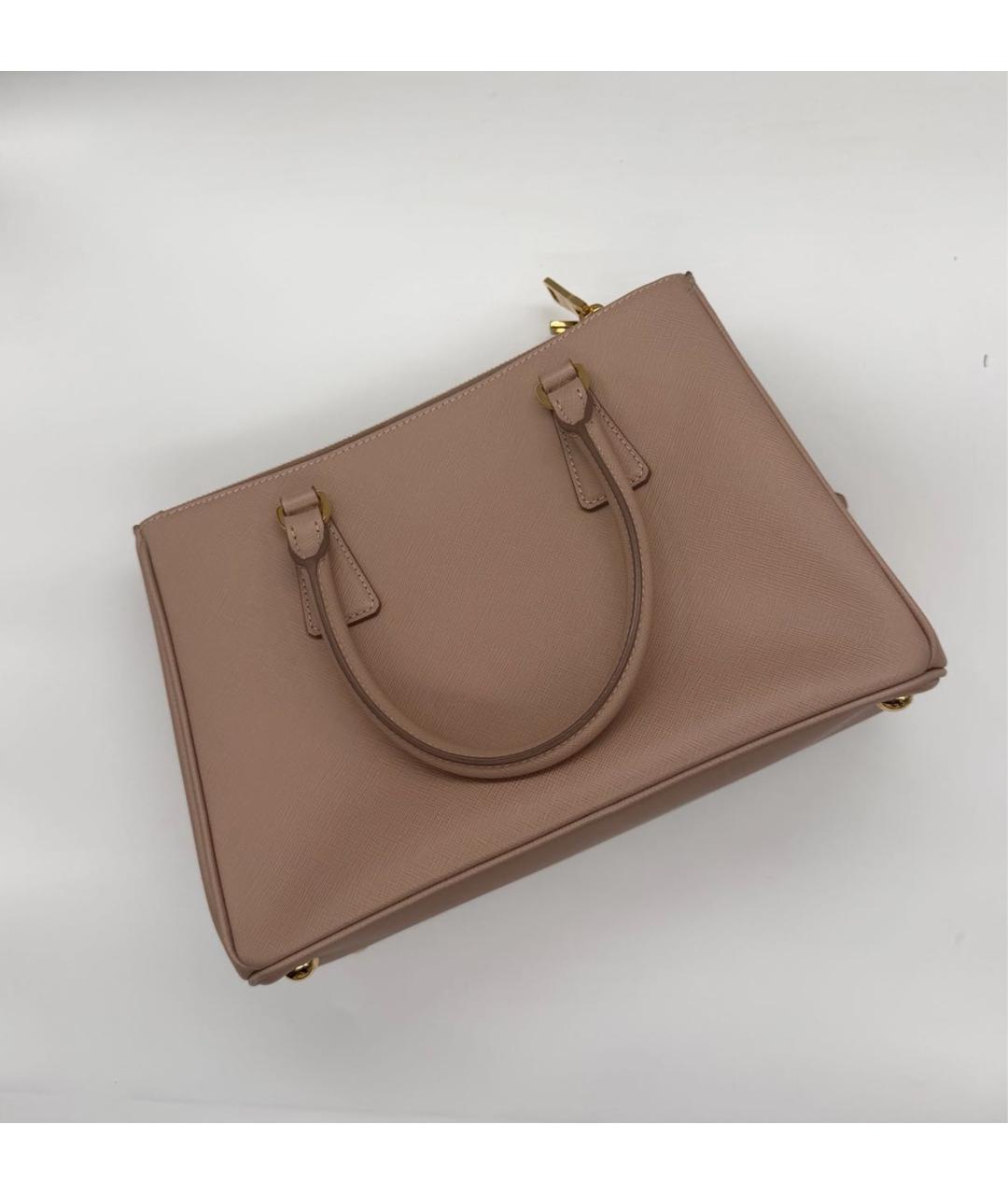 PRADA Бежевая кожаная сумка тоут, фото 3