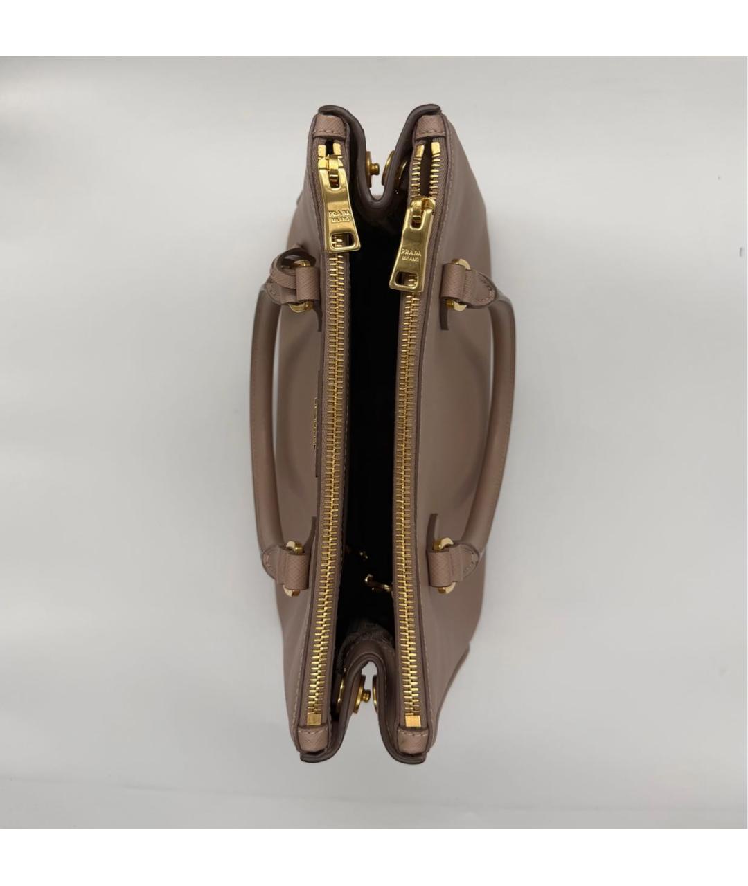 PRADA Бежевая кожаная сумка тоут, фото 4
