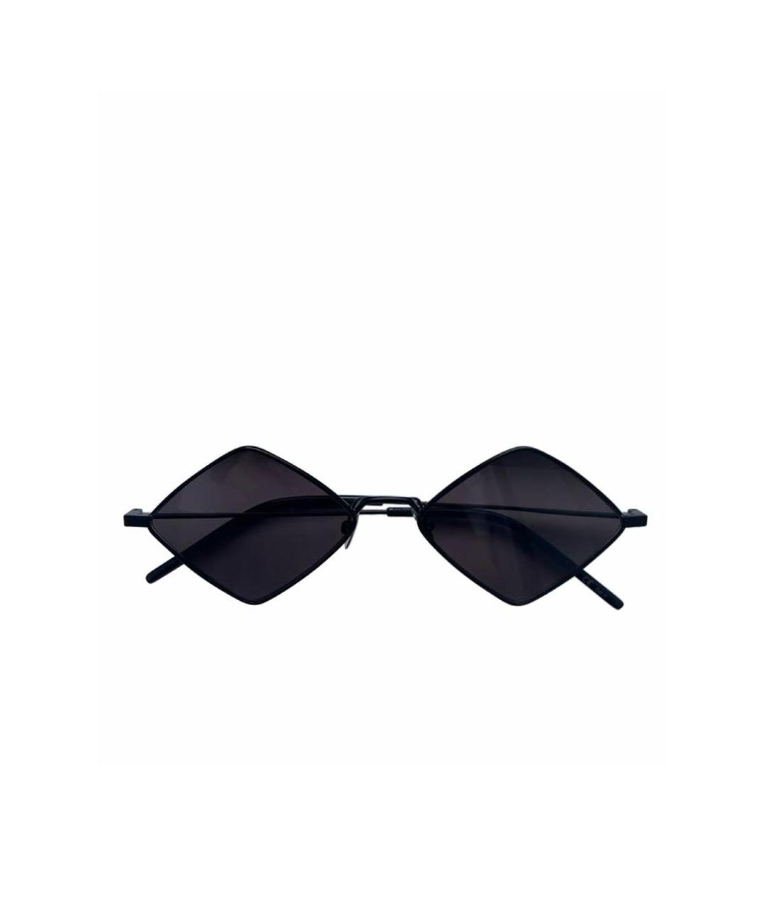 SAINT LAURENT Черные металлические солнцезащитные очки, фото 9