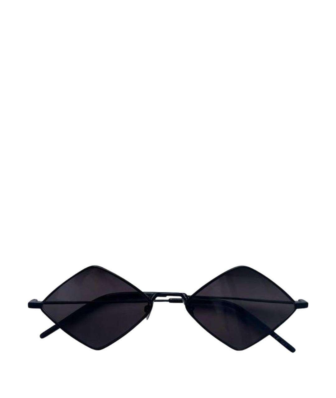 SAINT LAURENT Черные металлические солнцезащитные очки, фото 1