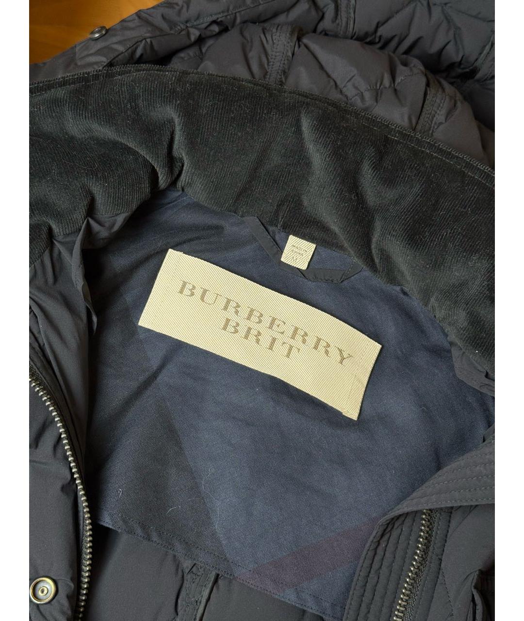 BURBERRY Черная полиамидовая куртка, фото 8