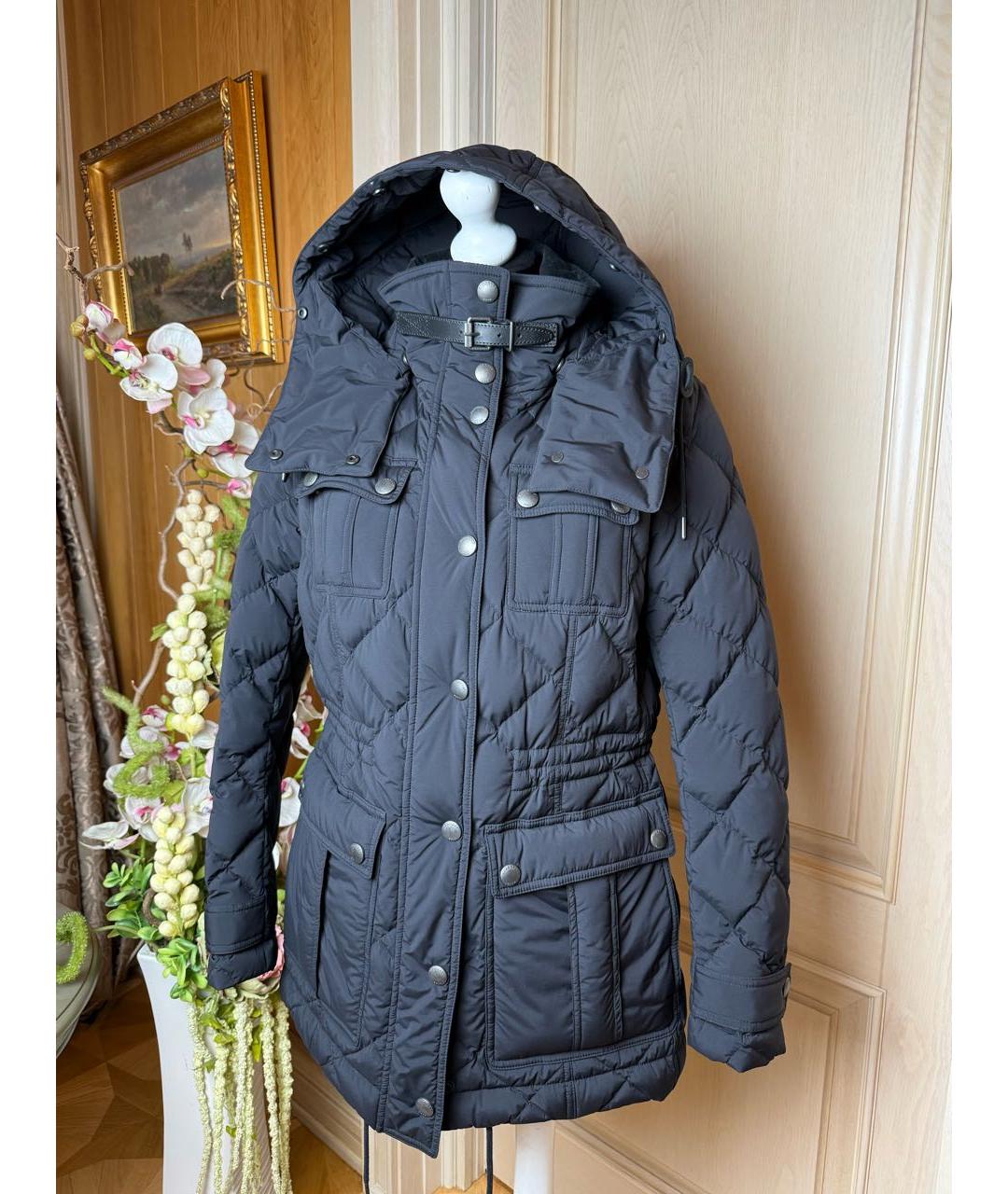 BURBERRY Черная полиамидовая куртка, фото 9