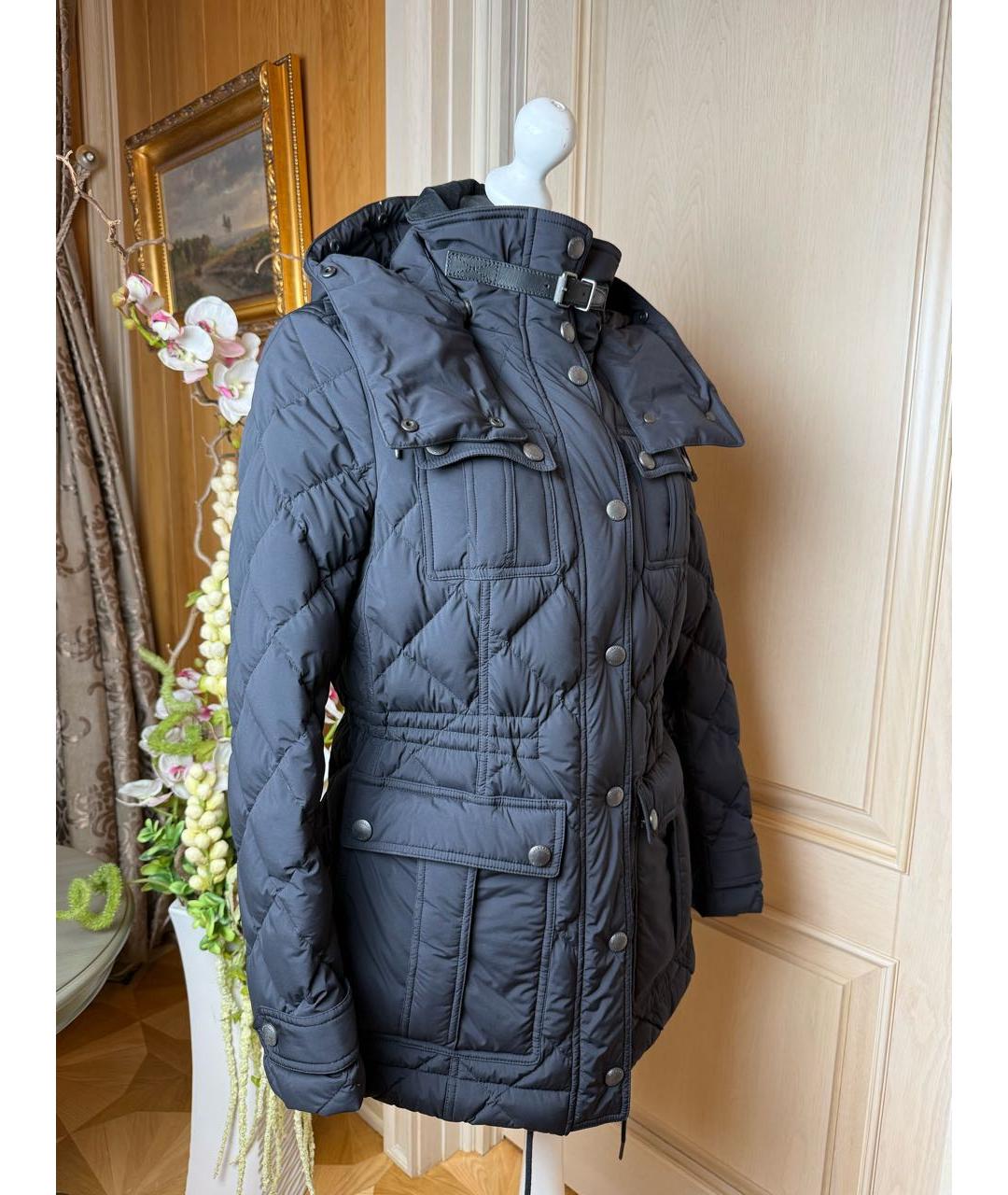 BURBERRY Черная полиамидовая куртка, фото 2