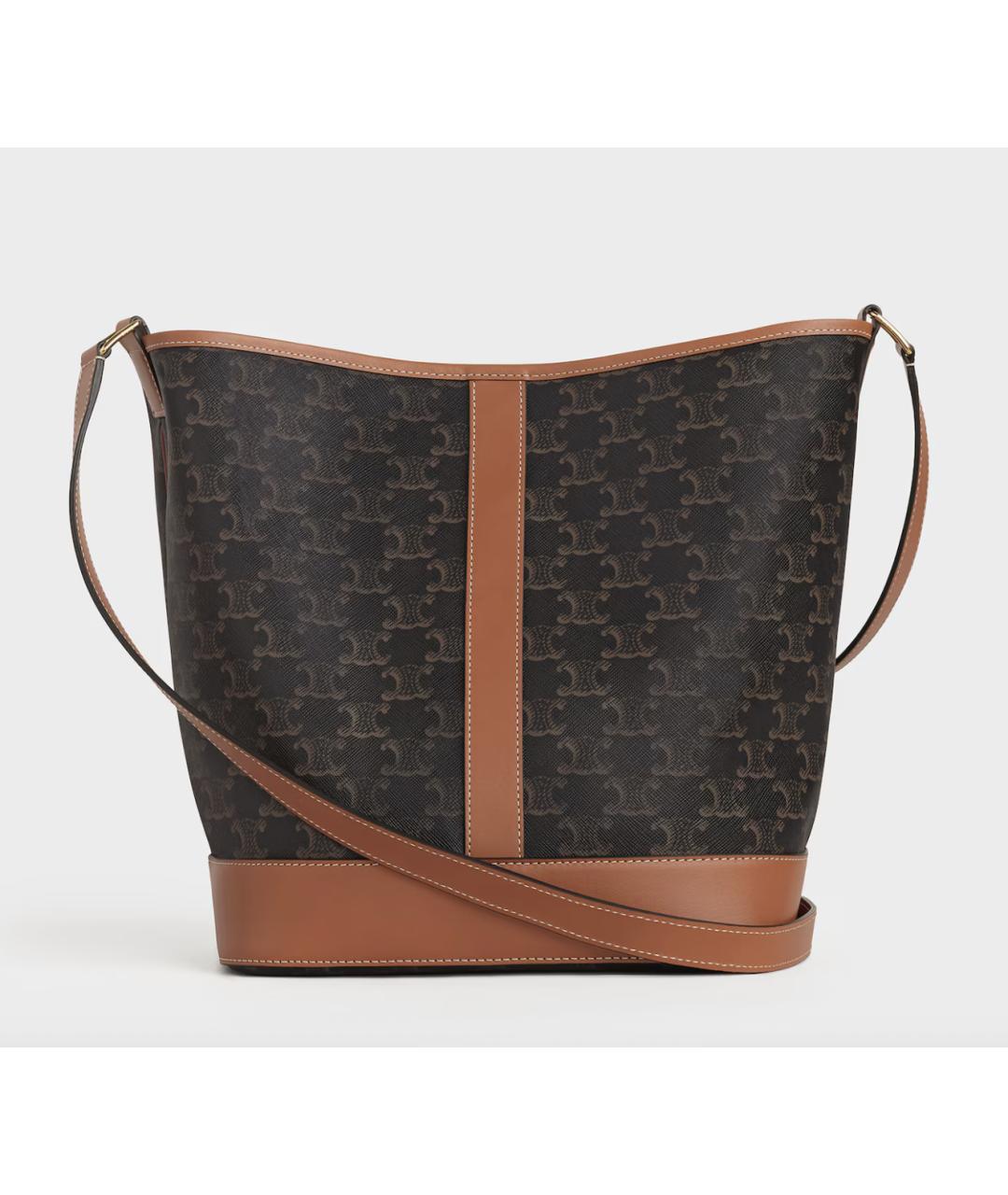 CELINE Коричневая сумка тоут из канвы, фото 3