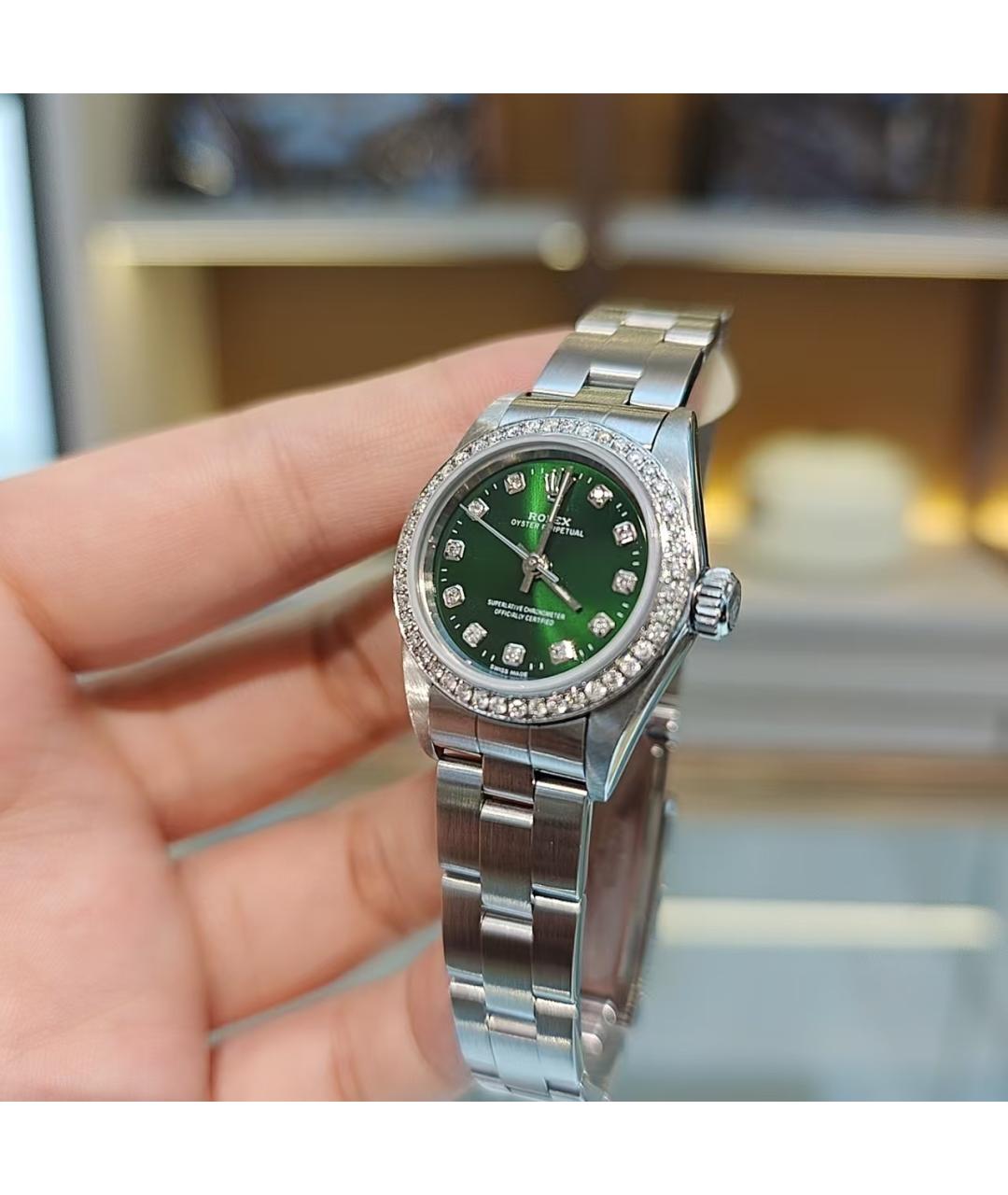 ROLEX Зеленые часы, фото 5