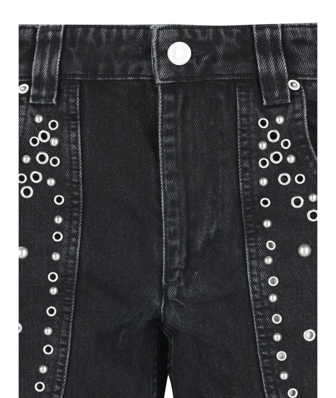 ISABEL MARANT Черные хлопковые прямые джинсы, фото 3
