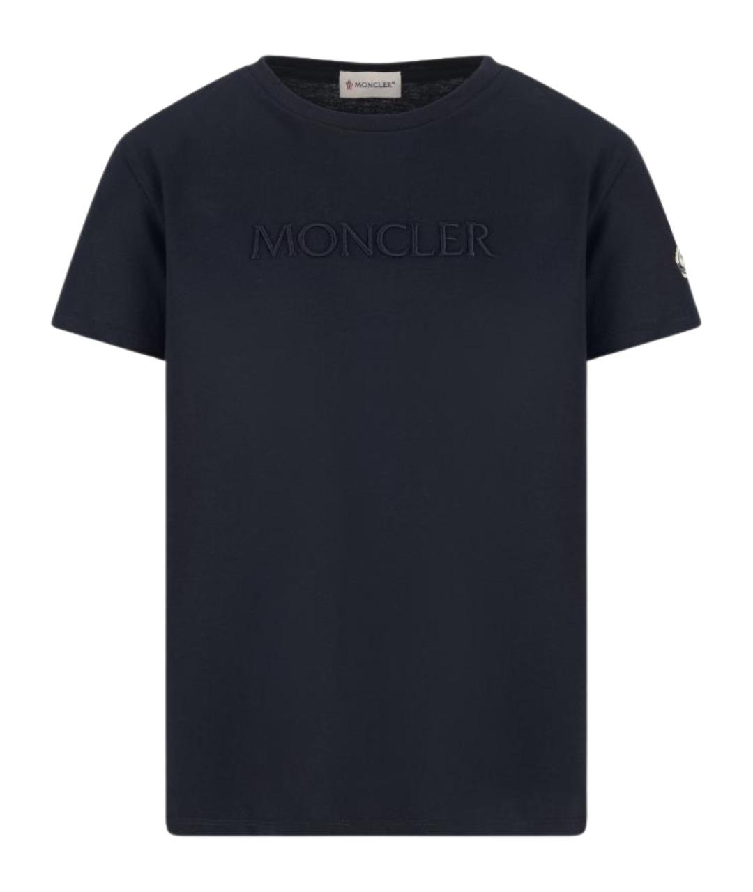 MONCLER KIDS Темно-синий хлопковый детская футболка / топ, фото 1