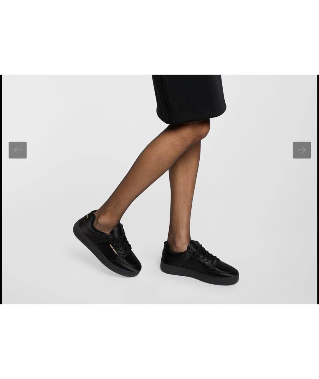 SAINT LAURENT Черные текстильные кеды, фото 5