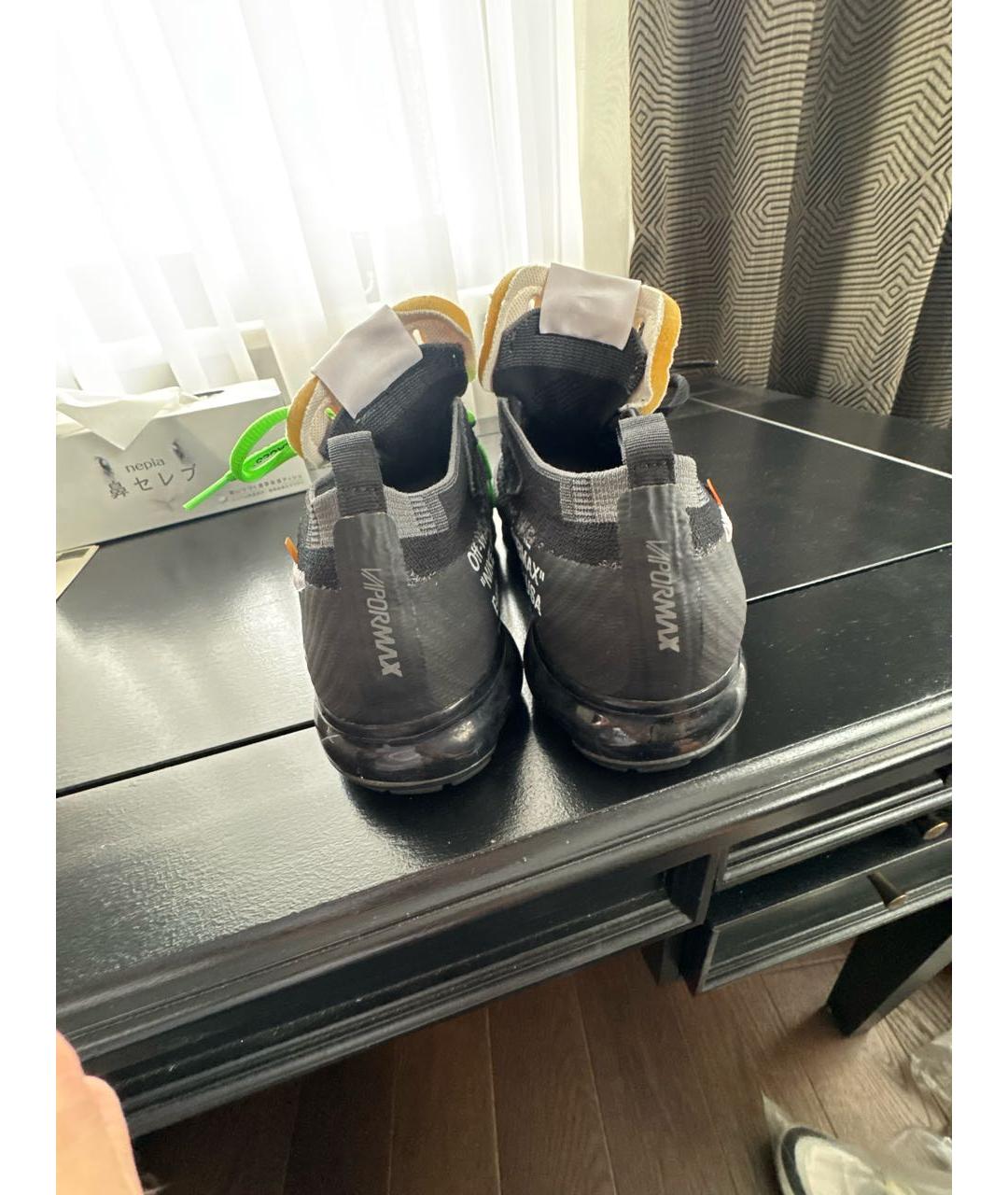 NIKE X OFF-WHITE Черные синтетические низкие кроссовки / кеды, фото 4