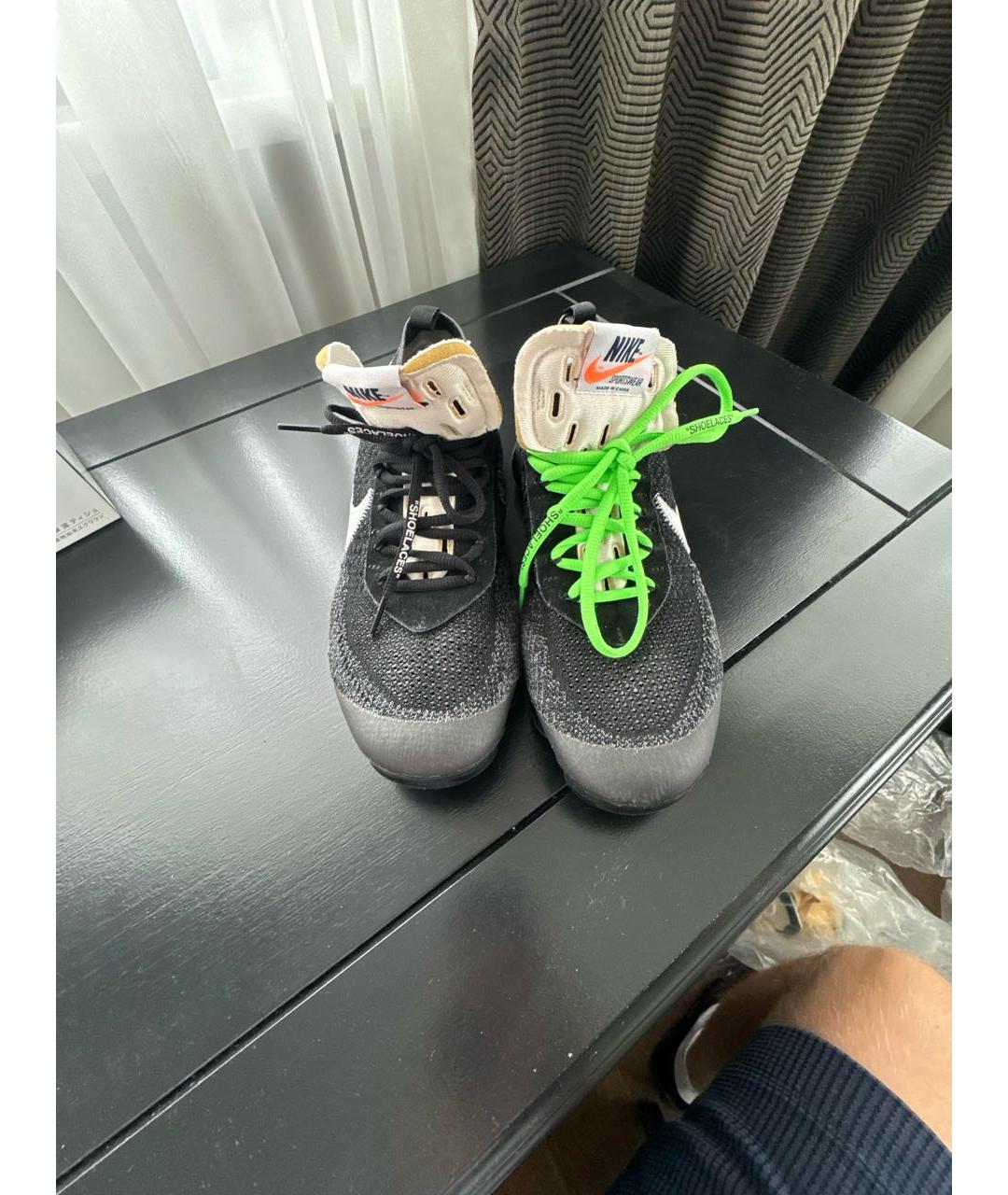 NIKE X OFF-WHITE Черные синтетические низкие кроссовки / кеды, фото 2