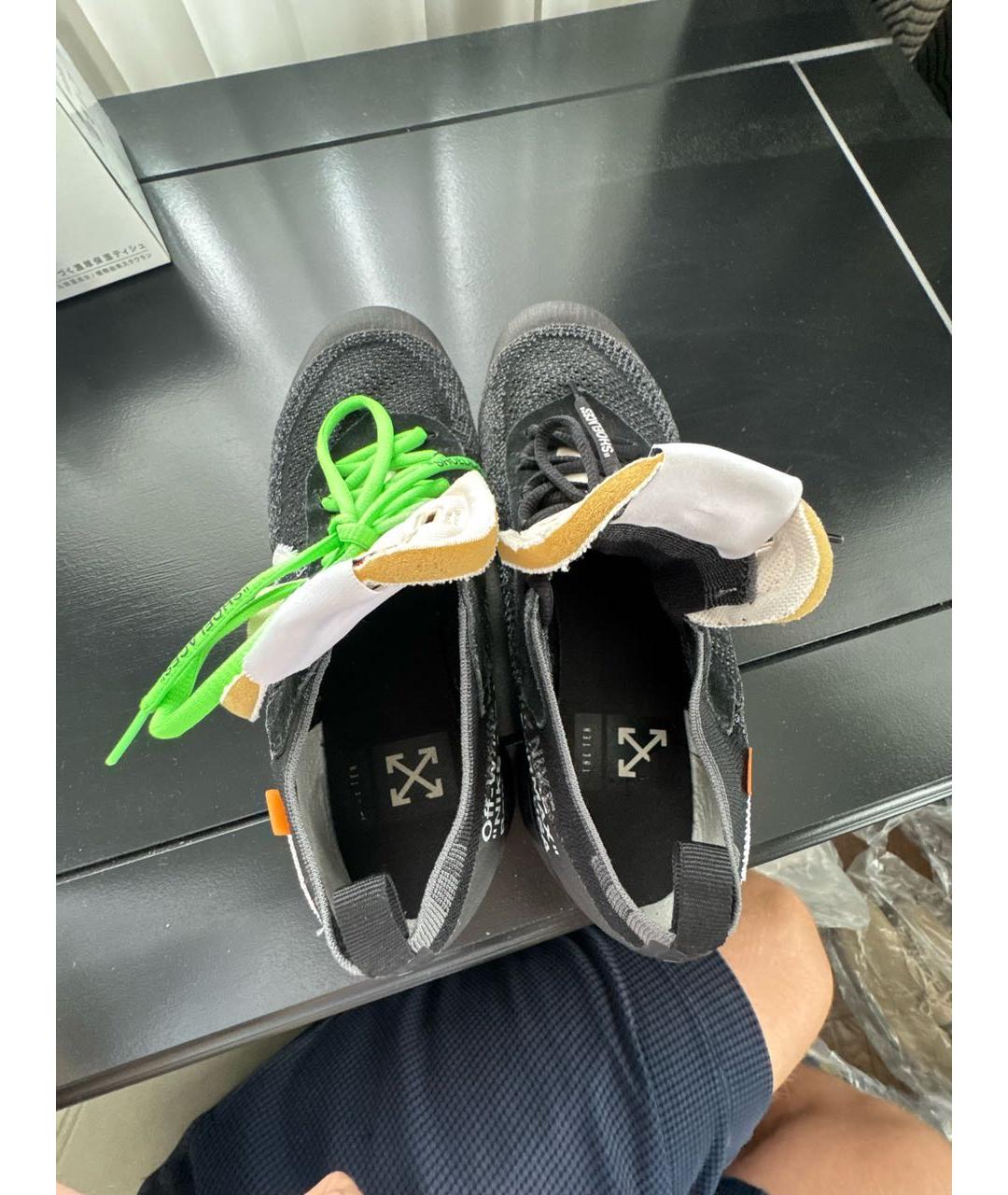 NIKE X OFF-WHITE Черные синтетические низкие кроссовки / кеды, фото 3